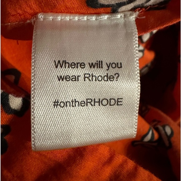 Rhode Orange Floral Print Midi Length Dress size S - Picture 10 of 12